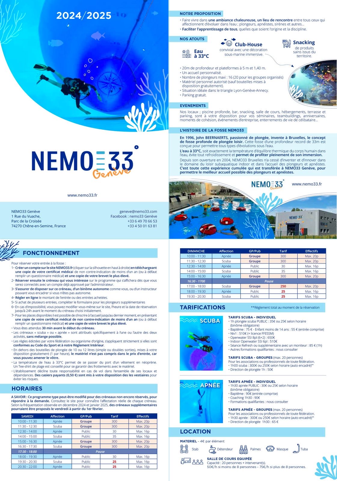 Après cette longue fermeture estivale, l’équipe de NEMO33 Genève s’active pour permettre une réouverture le samedi 23 novembre prochain.